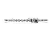 Round Lab-Grown Diamond Bezel Tennis Bracelet | Sterling Silver