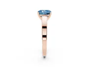 Radiant Cut Solitaire Engagement Ring Setting for a Fancy Blue Lab-Grown Diamond | Rose Gold