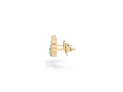 Round and Heart Lab-Grown Diamond Graduated Ear Climbers | Petite Curve | Yellow Gold