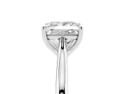 Princess Cut Cathedral Solitaire Engagement Ring Setting | Plain Band | Platinum