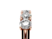 Five-Stone Round Diamond Wedding Band Set in Rose gold with Prong Setting