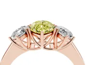 Marquise 3 Stone Engagement Ring Setting for a Fancy Yellow Lab-Grown Diamond | Rose Gold