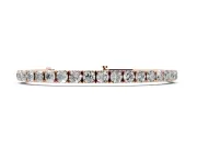 Round Lab-Grown Diamond Large-Stone Tennis Bracelet | Square-Sided Settings | Rose Gold