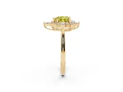 Heart-Shaped Engagement Ring Setting for a Fancy Yellow Lab-Grown Diamond | Yellow Gold - Design NV-24790