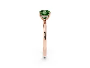 Cushion Cut Hidden Halo Ring Setting for a Fancy Green Lab-Grown Diamond | Rose Gold