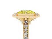 Radiant Cut Halo Engagement Ring Setting for a Fancy Yellow Lab-Grown Diamond | Yellow Gold - Design NV-24721
