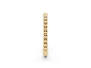 Round Diamond Beaded Eternity Band Set in Yellow gold with Bezel Setting