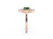 Round Engagement Ring Setting for a Fancy Green Lab-Grown Diamond | Rose Gold - Design NV-24790