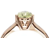 Pear-Shaped Double Claw Solitaire Engagement Ring Setting for a Fancy Yellow Lab-Grown Diamond | Rose Gold