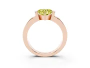 Heart-Shaped Tension Style Engagement Ring Setting for a Fancy Yellow Lab-Grown Diamond | Rose Gold