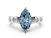 Marquise Tension Style Engagement Ring Setting for a Fancy Blue Lab-Grown Diamond | Platinum