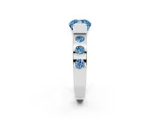 Cushion Cut Tension Style Engagement Ring Setting for a Fancy Blue Lab-Grown Diamond | Platinum