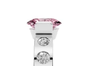 Oval Tension Style Engagement Ring Setting for a Fancy Pink Lab-Grown Diamond | Platinum