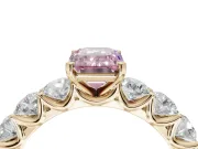 Emerald Cut Engagement Ring Setting for a Fancy Pink Lab-Grown Diamond | Yellow Gold - Design NV-24455