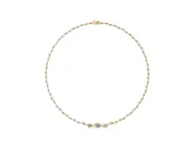 Marquise Lab-Grown Diamond Graduated Riviera Necklace | Wave Links | Yellow Gold