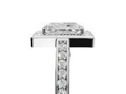 Radiant Cut Sectioned Halo Engagement Ring Setting | Pavé Gallery and Band | White Gold