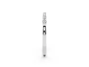 Round Diamond Pavé Bar Station Ring Set in White gold with Channel Setting