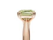 Princess Cut Tapered Solitaire Engagement Ring Setting for a Fancy Yellow Lab-Grown Diamond | Rose Gold