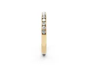 Round Diamond Wedding Eternity Band Set in Yellow gold with Channel Setting