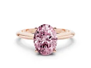 Oval Solitaire Engagement Ring Setting for a Fancy Pink Lab-Grown Diamond | Rose Gold