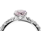 Marquise Graduated Solitaire Engagement Ring Setting for a Fancy Pink Lab-Grown Diamond | Sterling Silver