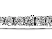 Round Lab-Grown Diamond Graduated Tennis Bracelet | Open Prong Settings | White Gold