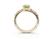 Emerald Cut Graduated Solitaire Engagement Ring Setting for a Fancy Yellow Lab-Grown Diamond | Yellow Gold
