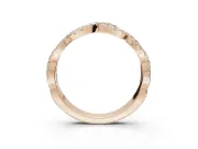 Round Lab-Grown Diamond Twisted Pavé Half Eternity Band | Interwoven Strands | Rose Gold