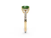 Radiant Cut Engagement Ring Setting for a Fancy Green Lab-Grown Diamond | Yellow Gold - Design NV-24649