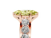 Marquise Graduated Engagement Ring Setting for a Fancy Yellow Lab-Grown Diamond | Rose Gold