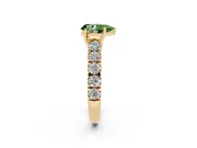 Pear-Shaped Engagement Ring Setting for a Fancy Green Lab-Grown Diamond | Yellow Gold - Design NV-24643