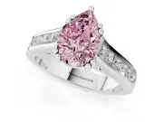Pear-Shaped Channel Engagement Ring Setting for a Fancy Pink Lab-Grown Diamond | White Gold - Design NV-24671