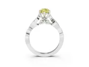 Marquise Vine Engagement Ring Setting for a Fancy Yellow Lab-Grown Diamond | Platinum