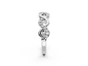 Round Lab-Grown Diamond Infinity Twist Wedding Band | Pavé and Polished | Platinum