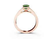 Emerald Cut Channel Engagement Ring Setting for a Fancy Green Lab-Grown Diamond | Rose Gold