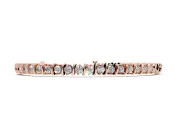 Round Lab-Grown Diamond Spiral Tennis Bracelet | Curved S-Links | Rose Gold