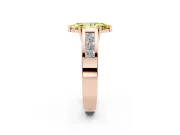 Marquise Channel-Set Engagement Ring Setting for a Fancy Yellow Lab-Grown Diamond | Rose Gold