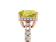 Radiant Cut Engagement Ring Setting for a Fancy Yellow Lab-Grown Diamond | Rose Gold - Design NV-24649