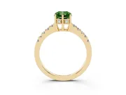 Radiant Cut Engagement Ring Setting for a Fancy Green Lab-Grown Diamond | Yellow Gold - Design NV-24649