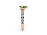 Pear-Shaped Engagement Ring Setting for a Fancy Green Lab-Grown Diamond | Rose Gold - Design NV-24643