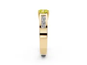 Cushion Cut Channel-Set Engagement Ring Setting for a Fancy Yellow Lab-Grown Diamond | Yellow Gold