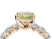 Princess Cut Engagement Ring Setting for a Fancy Yellow Lab-Grown Diamond | Rose Gold - Design NV-24455