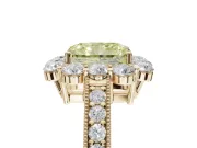 Radiant Cut Halo Engagement Ring Setting for a Fancy Yellow Lab-Grown Diamond | Yellow Gold - Design NV-24711