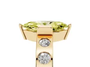 Marquise Tension Style Engagement Ring Setting for a Fancy Yellow Lab-Grown Diamond | Yellow Gold