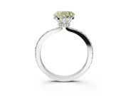 Heart-Shaped Pavé Engagement Ring Setting for a Fancy Yellow Lab-Grown Diamond | Sterling Silver - Design NV-24928