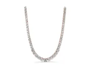Round Lab-Grown Diamond Graduated Tennis Necklace | Four-Prong Heads | Rose Gold