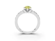 Marquise Half Bezel Engagement Ring Setting for a Fancy Yellow Lab-Grown Diamond | Sterling Silver