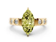 Marquise Tension Style Engagement Ring Setting for a Fancy Yellow Lab-Grown Diamond | Yellow Gold
