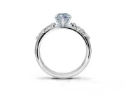 Marquise Graduated Solitaire Engagement Ring Setting for a Fancy Blue Lab-Grown Diamond | Sterling Silver