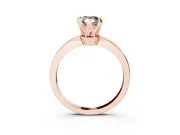 Pear-Shaped Tapered Solitaire Engagement Ring Setting for a Black Center | Rose Gold